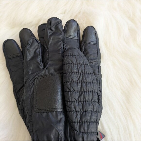 L.L.Bean PrimaLoft Packaway Black Quilted Gloves Women's M Medium - Picture 6 of 6